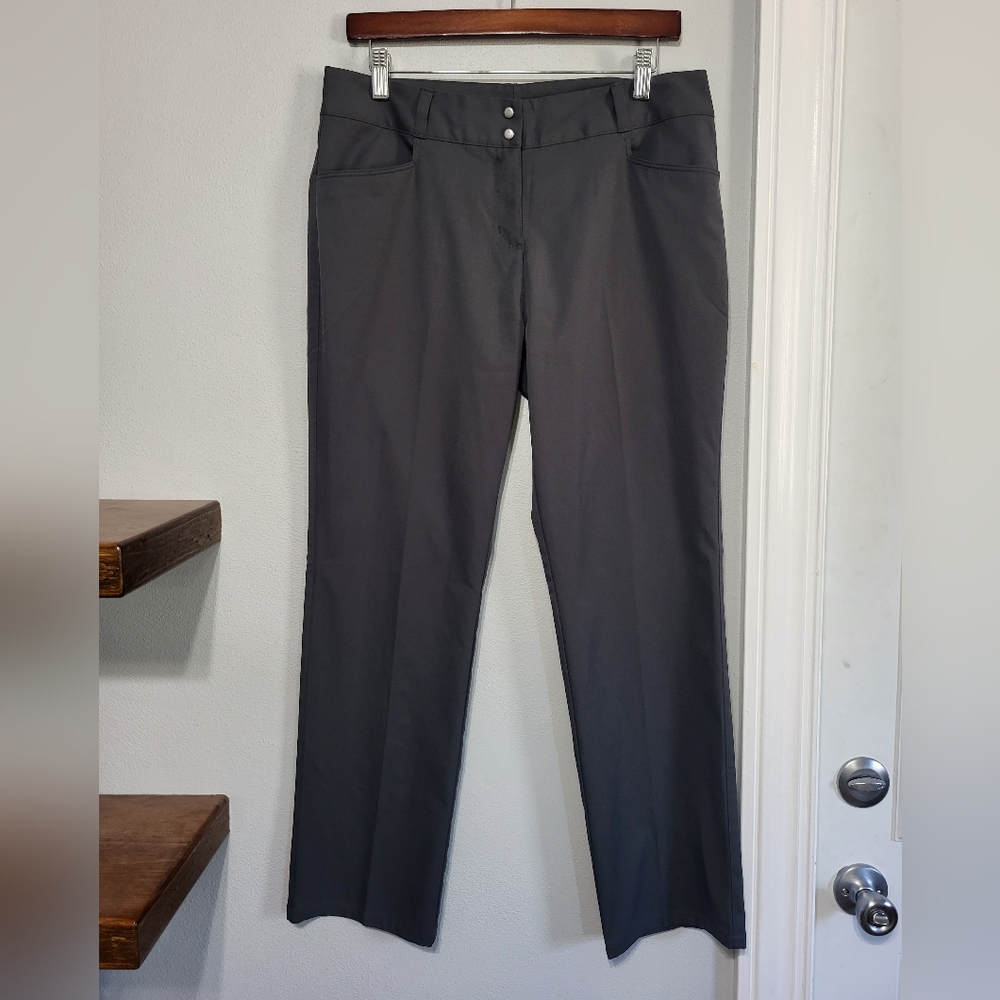 Adidas Straight Leg Dark Gray Golf Pants Women's Size 10